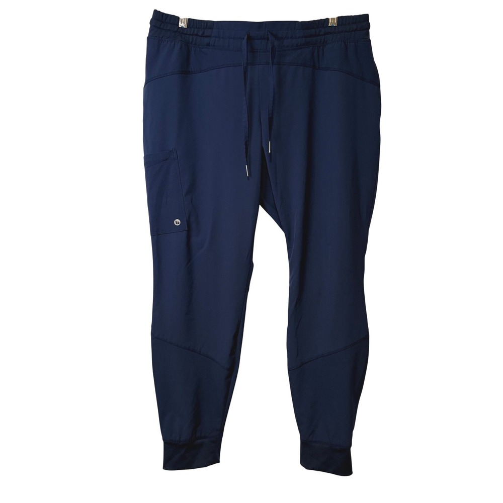 Barco One Women Navy Blue 4-Pocket Jogger Scrub Pant LP Large Petite Sustainable